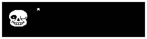 sans's text box from undertale! he says "these here are the BONE-us pages".